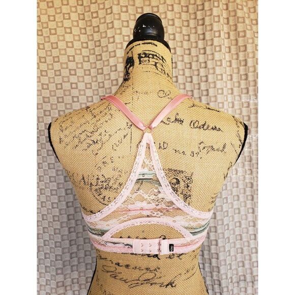 Women's Bra 34C Push Up Halter Padded Perfect Coverage Lace T-Back Bra 34C NWOT - Picture 5 of 8